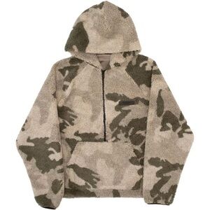 Essentials Camo Sherpa Pullover